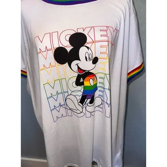 Disney Women's White Mickey Mouse Graphic Blouse - Picture 2 of 11